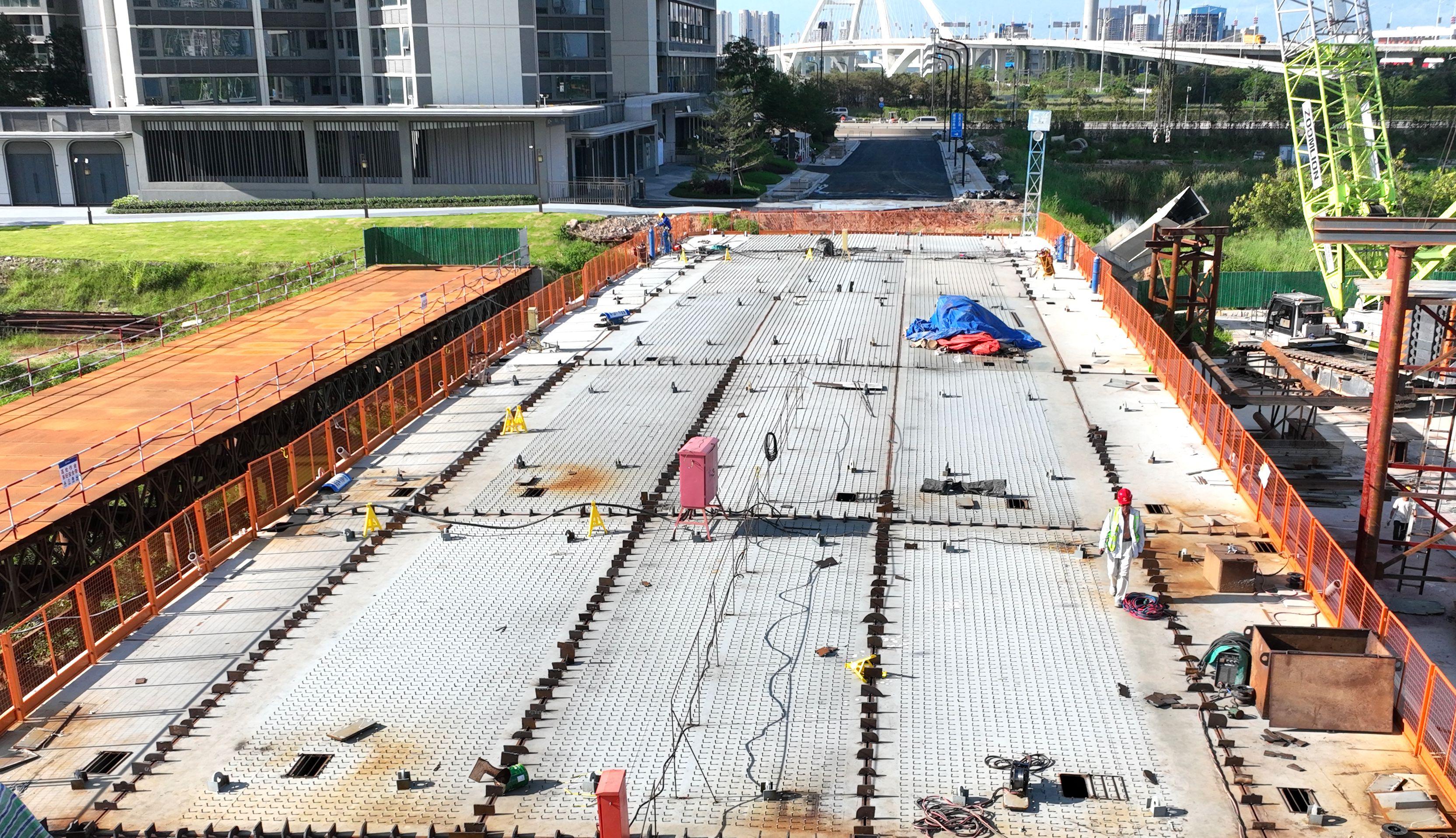 廣州南沙橫瀝島尖這座在建橋取得新進(jìn)展